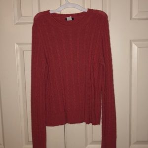 j crew red/orange sweater